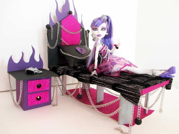 How to make a Spectra Vondergeist Doll Bed Tutorial. Monster High