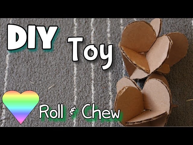 How To Make Homemade Rabbit-Guinea Pig Toy -Heart Roll & Chew-