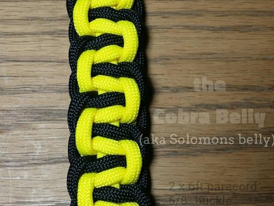 How to make the Cobra Belly Paracord Bracelet by gianoneil