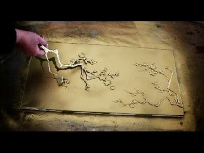 How to make TREE BLOSSOM STENCILS out of HOT GLUE