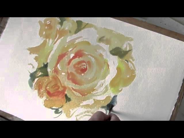 How to paint Roses in Watercolour by Trevor Waugh
