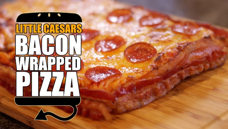 Little Caesar's Bacon Wrapped Deep Deep Dish Pizza Recipe Remake  |  HellthyJunkFood