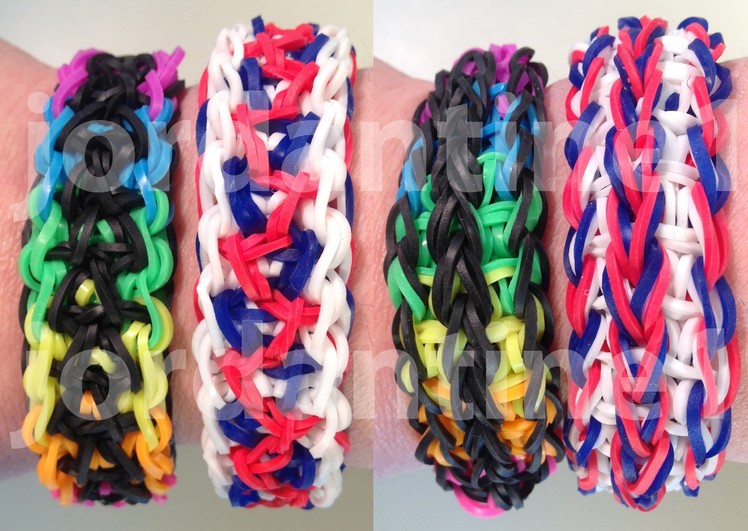 New Double Unity Bracelet - Reversible - Rainbow Loom, Wonder Loom, Crazy Loom