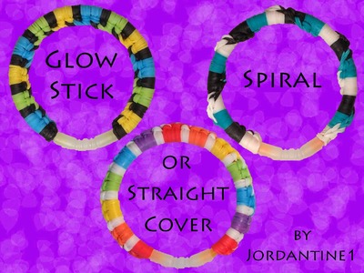 New Glow Stick Bracelet or Necklace Cover - Spiral. Straight - Hook Only - Rainbow Loom - Easy
