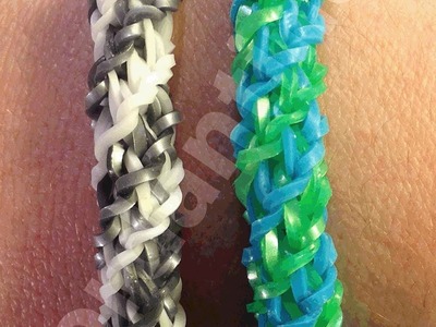 New Rainbow Loom Double Cross Fishtail Spiral Twist Bracelet