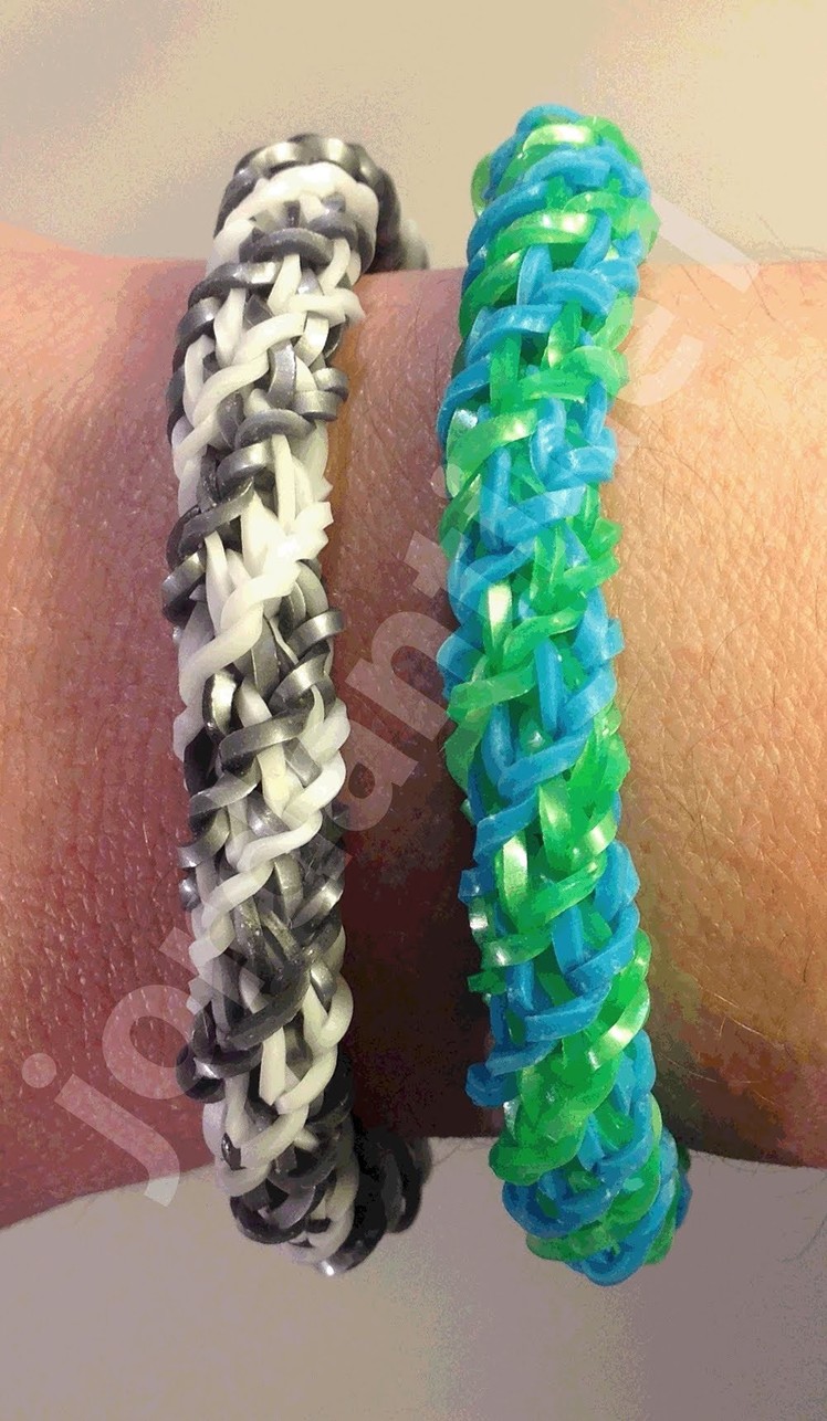 New Rainbow Loom Double Cross Fishtail Spiral Twist Bracelet