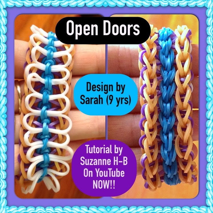 Open Doors bracelet tutorial (loom) rainbow loom bands