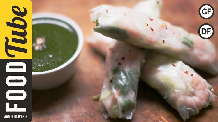 Prawn Spring Rolls & Sweet Chilli Sauce | The Food Busker