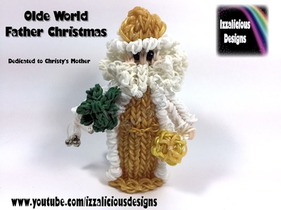 Rainbow Loom Olde World Father Christmas.Santa.St Nicolas Action Figure.Doll.Charm (Xmas)