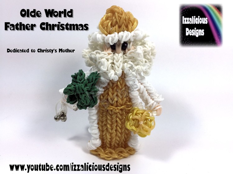 Rainbow Loom Olde World Father Christmas.Santa.St Nicolas Action Figure.Doll.Charm (Xmas)
