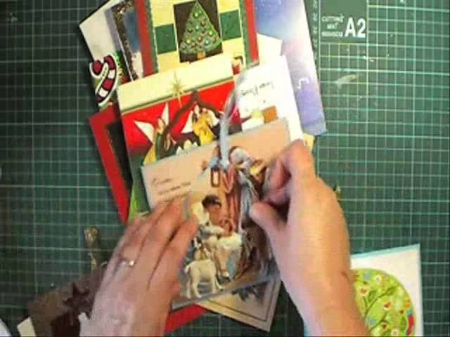 Recycling your old christmas cards using dies