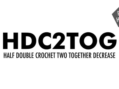 The Half Double Crochet Two Together Decrease (hdc2tog) :: Crochet Decrease :: Right Handed