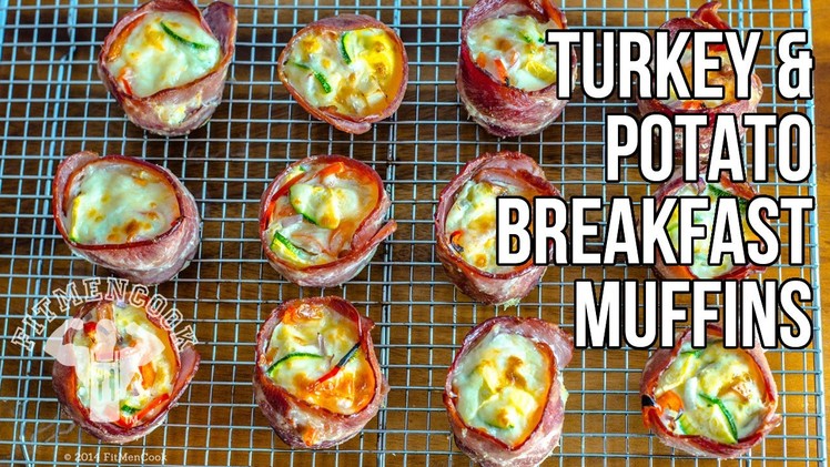 Turkey Wrapped Potato & Egg Breakfast Muffin Recipe. Magdalenas de Huevo y Patata con Pavo