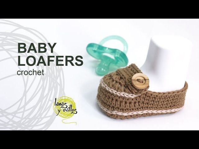 Tutorial Baby Loafers Moccasins Crochet in English