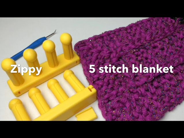 Zippy 5 Stitch Blanket Loom Along