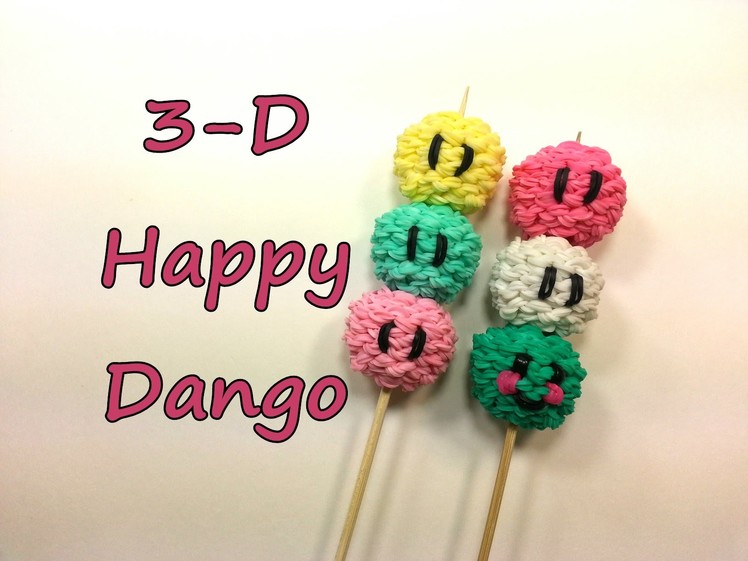 3-D Happy Dango Tutorial by feelinspiffy (Rainbow Loom)