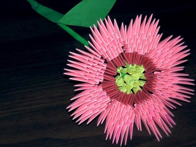 3D origami Cosmos flower tutorial (instruction)