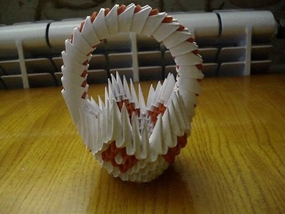 3D Origami Flower Basket Tutorial