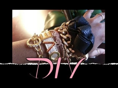 Accessory Swag DIY : Leather Knot & Chain Arm Candy Bracelet