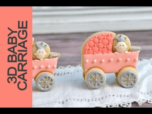 BABY SHOWER CARRIAGE COOKIES, DECORATING WITH ROYAL ICING