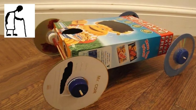 Cereal Box Rubber Band Powered Car