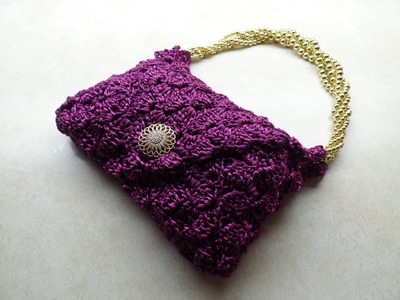 #Crochet Clover Cover Stitch Handbag Purse #TUTORIAL