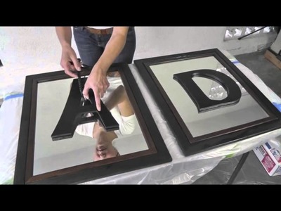 DIY Divas - Mirrored Frames w. Monogram Letters