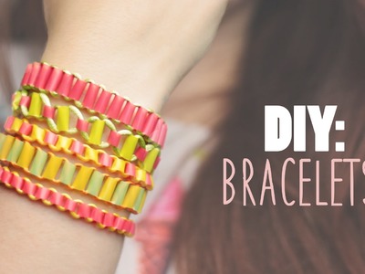 DIY: Easy Bracelets using Drinking Straws - Recycling Project