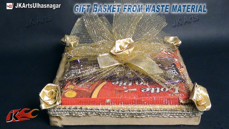 DIY Gift Basket from Waste Material | How To Make | JK Arts 657