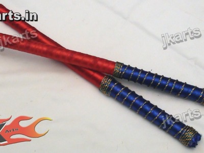 DIY How To decorate Dandiya Sticks - JK Arts 068