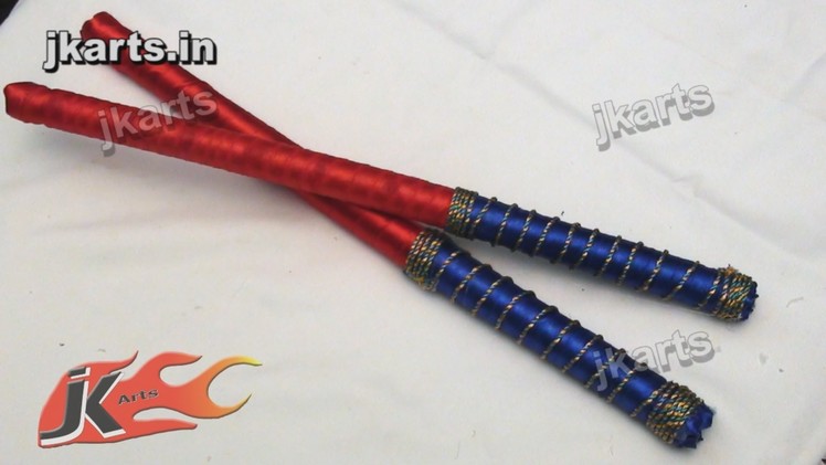 DIY How To decorate Dandiya Sticks - JK Arts 068