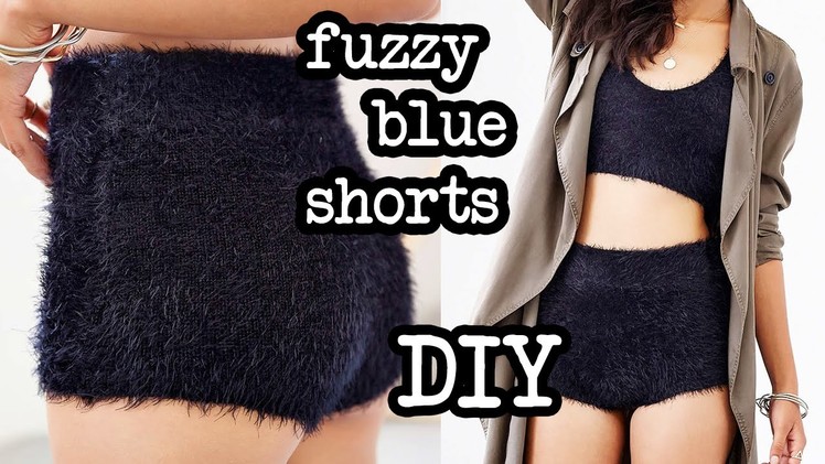 Fuzzy Blue Shorts | Make Thrift Buy #4