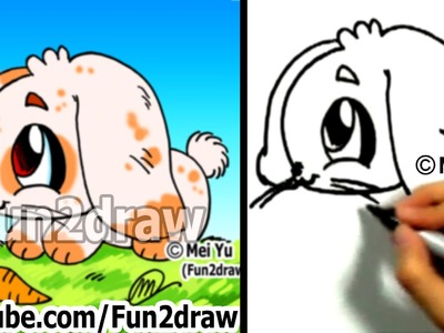 How to Draw a Bunny - Draw Animals - Easy Drawings - Fun2draw