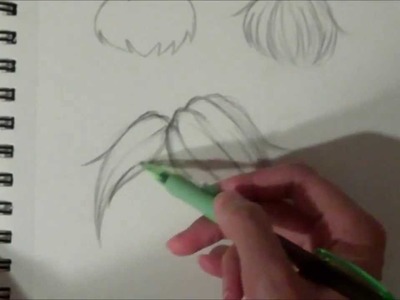 How to draw Manga Anime Style Hair: Part 1 Drawing Bangs Tutorial