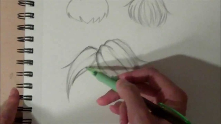 How to draw Manga Anime Style Hair: Part 1 Drawing Bangs Tutorial