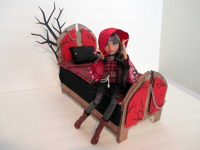 How to make a Cerise Hood Doll Bed Tutorial. Ever After High