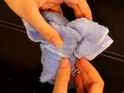 How to make a cute elephant with towel. como hacer un elefante con toalla