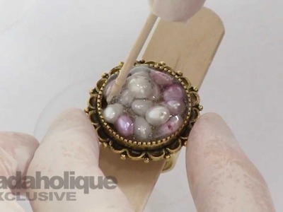 How to Make a Pearl Beaded Ring with 2-Part Resin by Becky Nunn