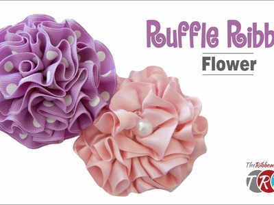 How to Make a Ruffle Ribbon Flower - TheRibbonRetreat.com
