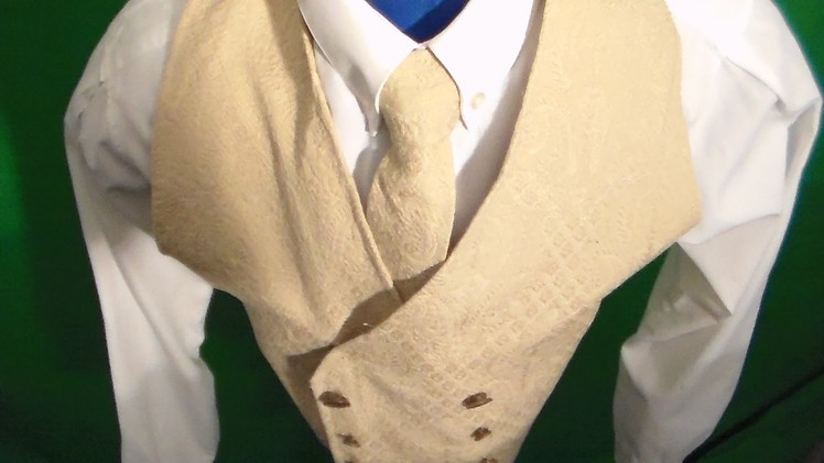 How to make a vest and neck tie from scratch part 1