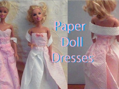 How to Make, Barbie Doll Paper Dress - Doll Clothes (Very Easy)