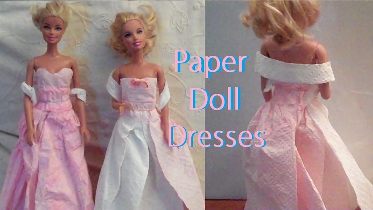 How to Make, Barbie Doll Paper Dress - Doll Clothes (Very Easy)