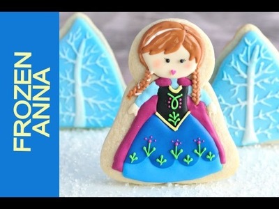 HOW TO MAKE FROZEN ANNA COOKIES, DECORATING WITH ROYAL ICING