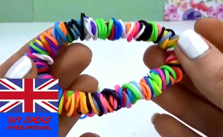 How to make Loom Bands Circle Bracelet - rainbow loom circle bracelet Tutorial
