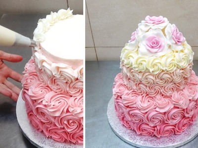How To Pipe Buttercream Roses by CakesStepbyStep