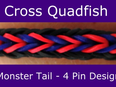 Monster Tail®  Cross Quadfish Bracelet by Rainbow Loom