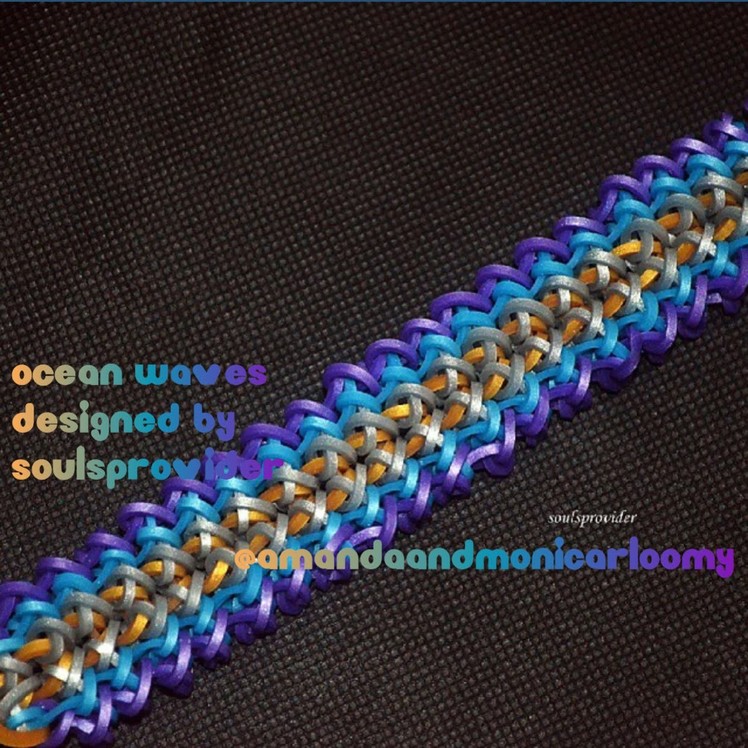Ocean Waves Hook Only Tutorial (Rainbow Loom)