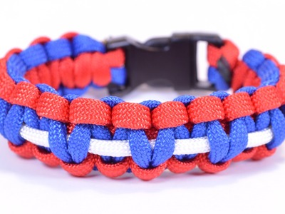 Olympic Pride Bracelet USA - How To Video - BoredParacord