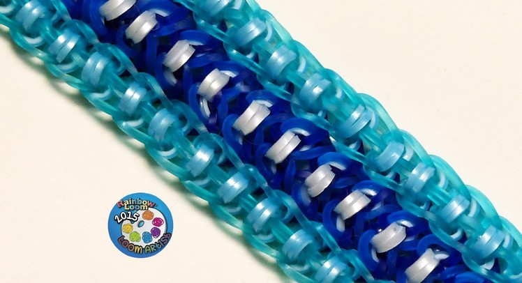 Rainbow Loom Bracelet "BANDEAU" (Original Design) (ref #6k)