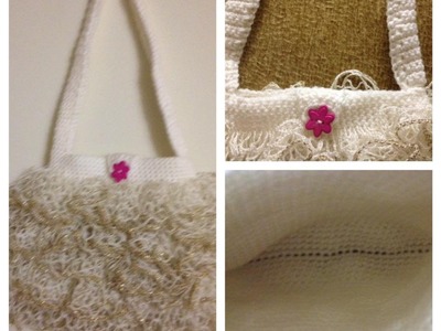 Ruffle Handbag. Purse crochet in Tamil